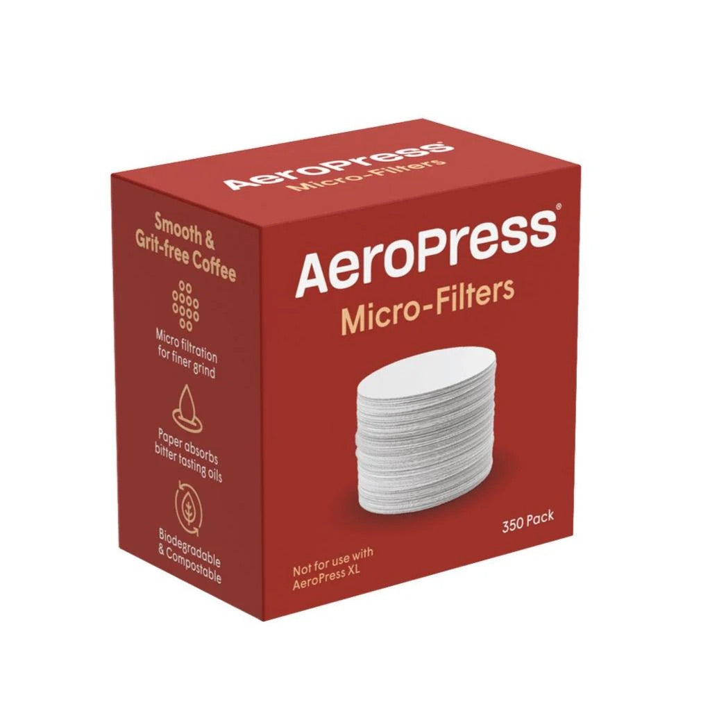 Aeropress Micro-Filters suodatipaperi pakkaus.
